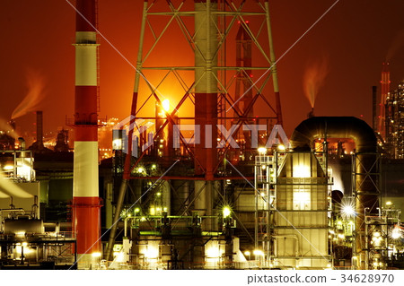 Mizushima Complex Factory Night view 34628970
