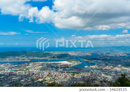  View from Mt. Disakurayama [Tobata Ward, Wakamatsu Ward, Hachiman Ward, Kitakyushu City] 34629535