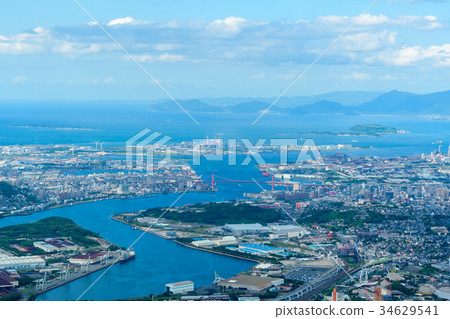  View from Mt. Disakurayama [Tobata Ward, Wakamatsu Ward, Hachiman Ward, Kitakyushu City] 34629541