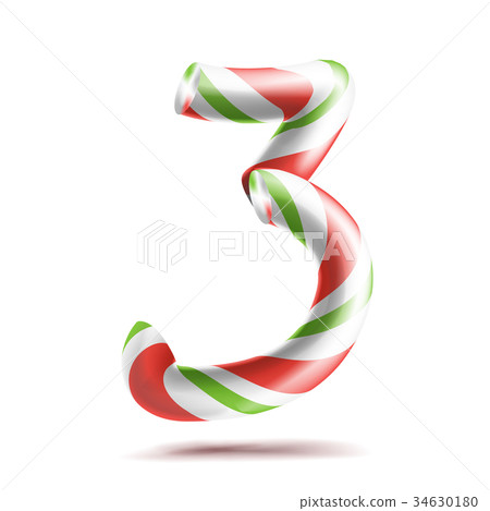 3, Number Three Vector. 3D Number Sign. Figure 3 34630180