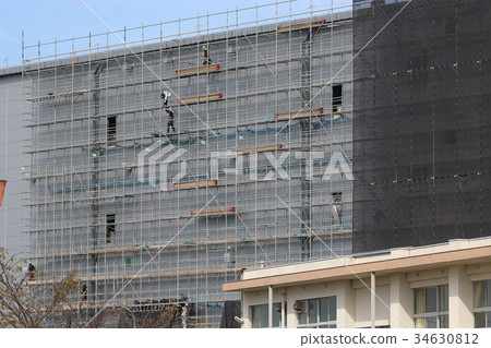 Construction site Scaffolding dismantling 34630812