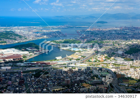  View from Mt. Disakurayama [Tohata Ward, Wakamatsu Ward, Yawata Ward, Kitakyushu City] 34630917