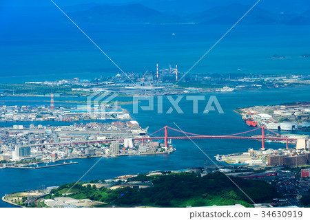  View from Mt. Disakurayama [Tohata Ward, Wakamatsu Ward, Yawata Ward, Kitakyushu City] 34630919