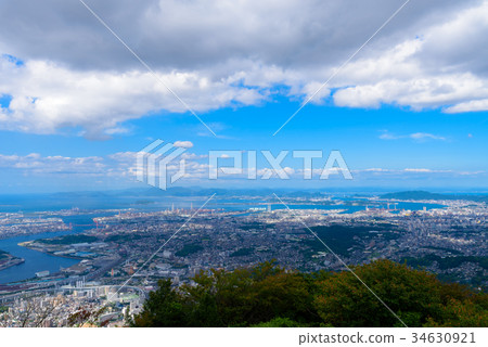  A view from the summer of Serakurayama [Kitakyushu city panoramic view] 34630921