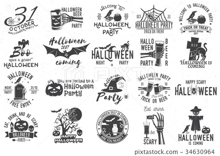 Set of Halloween celebration collection. Set of Halloween celebration collection. 34630964