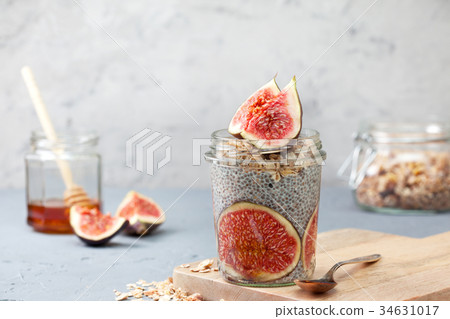 chia pudding with figs chia pudding with figs 34631017