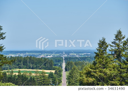 北海道通往大海的直道 34631490