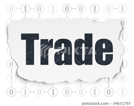 Trade Background Design Business concept: Trade on Torn Paper background - Stock Illustration ...