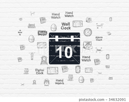 Time concept: Calendar on wall background Time concept: Calendar on wall background 34632091