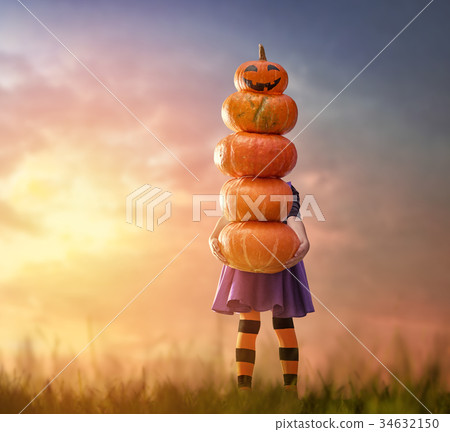 witch with pumpkins witch with pumpkins 34632150