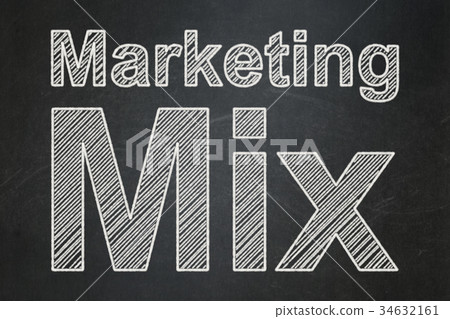 Advertising concept: Marketing Mix on chalkboard Advertising concept: Marketing Mix on chalkboard 34632161