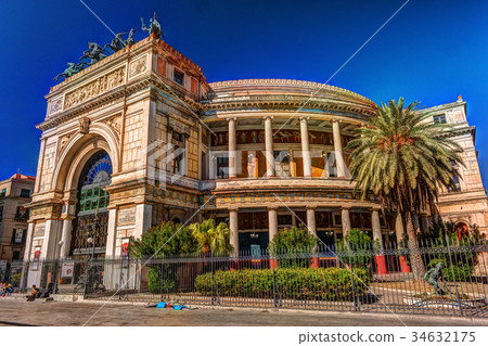 Politeama Garibaldi theater in Palermo Politeama Garibaldi theater in Palermo 34632175
