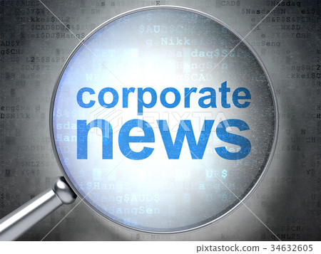 News concept: Corporate News with optical glass News concept: Corporate News with optical glass 34632605
