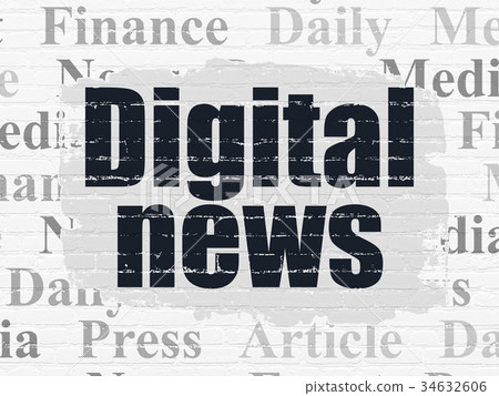 News concept: Digital News on wall background News concept: Digital News on wall background 34632606