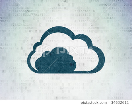 Cloud technology concept: Cloud on Digital Data Cloud technology concept: Cloud on Digital Data 34632611