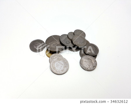 Stack of Swiss coins Stack of Swiss coins 34632612