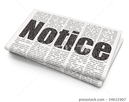 Law concept: Notice on Newspaper background 34632907
