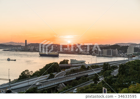 Kanmon Strait Sunset 34633595