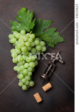 Grapes on stone background 34634625