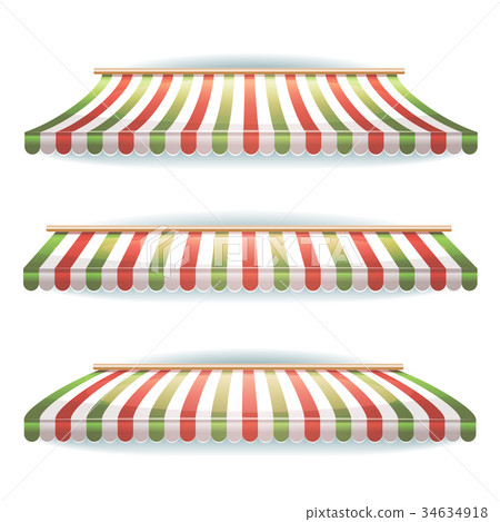 Striped Italian Awnings Set For Italian Pizzeria Striped Italian Awnings Set For Italian Pizzeria 34634918