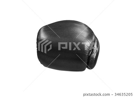 fist with boxing glove in punching position fist with boxing glove in punching position 34635205