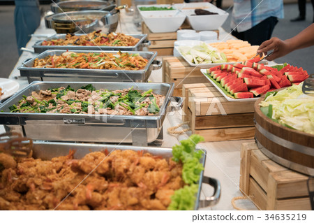 Food buffet catering on the table Food buffet catering on the table 34635219