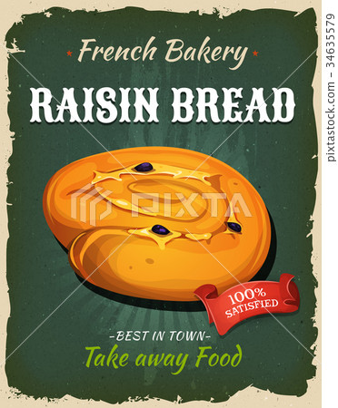 Retro Raisin Bread Poster 34635579