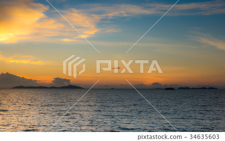 Evening sunset. Evening sunset. 34635603