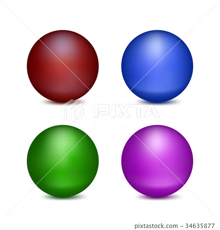 Four colored balls 34635877