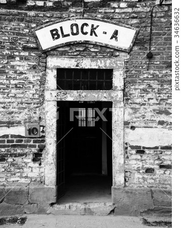 Entrance door to the Block A at Terezin Entrance door to the Block A at Terezin 34636632