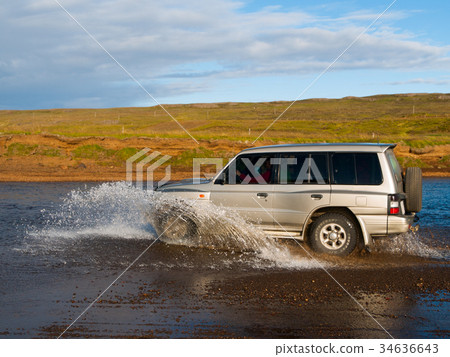 Fording offroad car 34636643