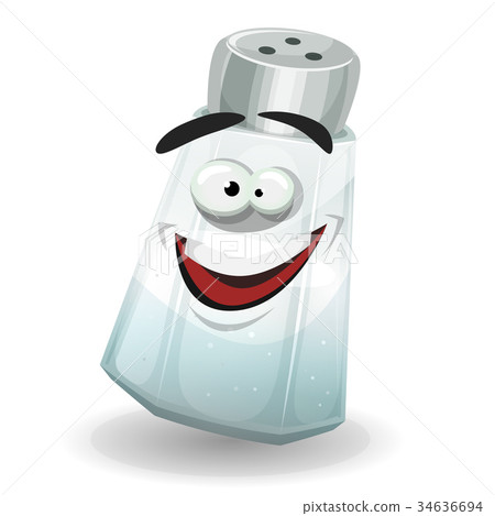 Happy Salt Shaker Character Happy Salt Shaker Character 34636694