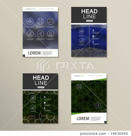 Business brochure design vector template in A4 Business brochure design vector template in A4 34636840