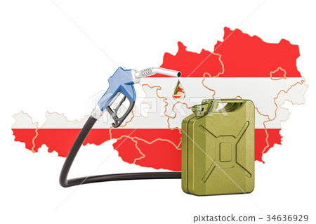 Production and trade of petrol in Austria, concept 34636929
