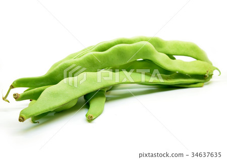 Fresh green hyacinth beans Fresh green hyacinth beans 34637635