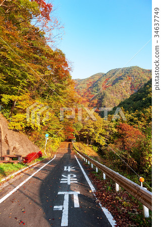 Mizugaki Lake (October Autumn leaves Hokuto City) Mizugaki Lake (October Autumn leaves Hokuto City) 34637749
