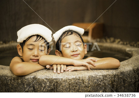 Relax in the natural hot spring 34638736