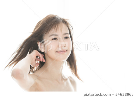 Beauty backlit woman skincare beauty young woman Beauty backlit woman skincare beauty young woman 34638963