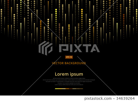 Abstract geometric dots golden halftone, Gold 34639264