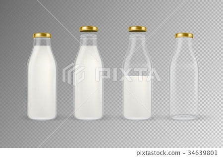 Vector realistic transparent closed and open empty Vector realistic transparent closed and open empty 34639801