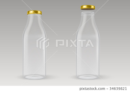 Vector realistic transparent closed and open empty 34639821