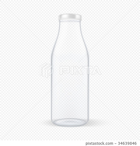 Vector realistic transparent closed empty glass 34639846