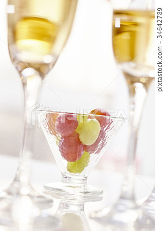 香檳，水果 34642789