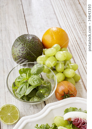 Orange, tomato, lime, avocado 34643393