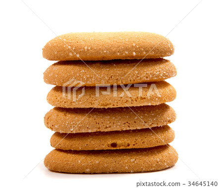 圖庫照片: shortbread biscuits on a white background . . .