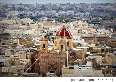 View over the city of Victoria or Rabat at Gozo View over the city of Victoria or Rabat at Gozo 34646871