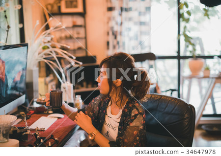 pc, female, lady 34647978