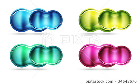 Glass glossy shiny circle round shape, matte 34648676