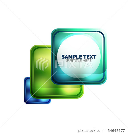 Matte glass square banner 34648677