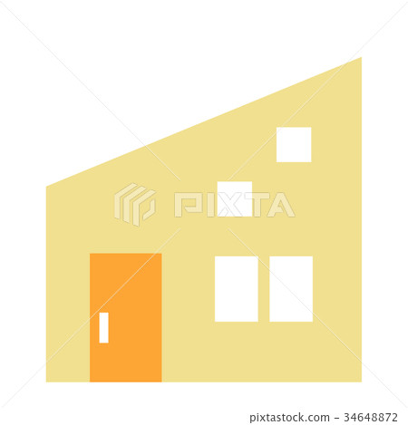 Angled roof house - Stock Illustration [34648872] - PIXTA